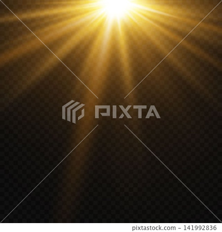 Bright light effect creating a warm glowing illumination with lens flares Bright light effect creating a warm glowing illumination with lens flares 141992836