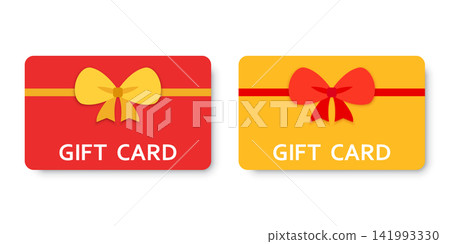 Gift card with ribbon icon in flat style. Loyalty certificate vector illustration on isolated background. Promotion coupon sign business concept. Gift card with ribbon icon in flat style. Loyalty certificate vector illustration on isolated background. Promotion coupon sign business concept. 141993330