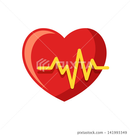 Pulse rate icon in flat style. Heartbeat rhythm vector illustration on isolated background. EKG cardio graph sign business concept. Pulse rate icon in flat style. Heartbeat rhythm vector illustration on isolated background. EKG cardio graph sign business concept. 141993349