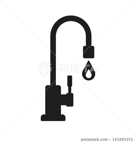 Water faucet icon in flat style. Kitchen tap vector illustration on isolated background. Bathroom spigot sign business concept. Water faucet icon in flat style. Kitchen tap vector illustration on isolated background. Bathroom spigot sign business concept. 141993353