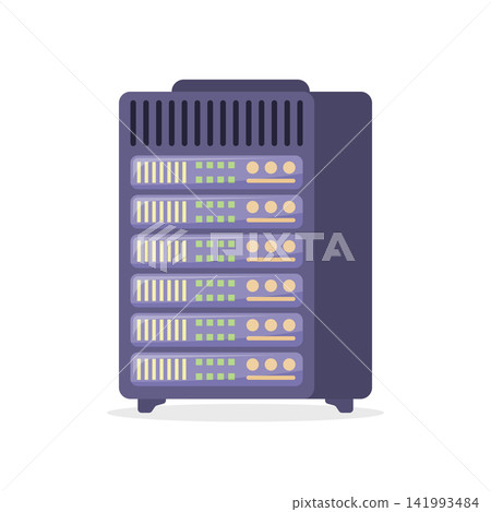 Cloud storage icon in flat style. Server database vector illustration on isolated background. Data center sign business concept. Cloud storage icon in flat style. Server database vector illustration on isolated background. Data center sign business concept. 141993484