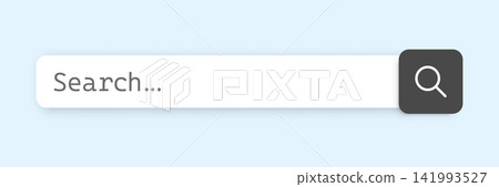 Search bar UI icon in flat style. Navigation bar in browser vector illustration on isolated background. Website button sign business concept. Search bar UI icon in flat style. Navigation bar in browser vector illustration on isolated background. Website button sign business concept. 141993527