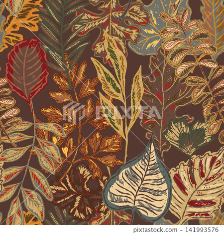 seamless pattern with hand drawn feathers seamless pattern with hand drawn feathers 141993576