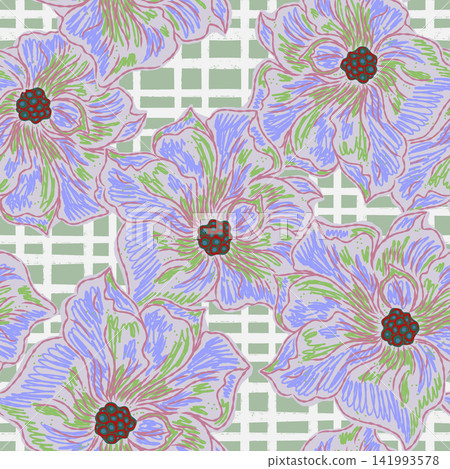 seamless pattern with flowers seamless pattern with flowers 141993578