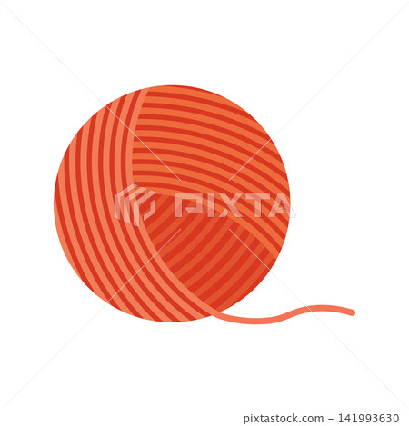 Yarn ball icon in flat style. Skein vector illustration on isolated background. Knitting tools sign business concept. Yarn ball icon in flat style. Skein vector illustration on isolated background. Knitting tools sign business concept. 141993630