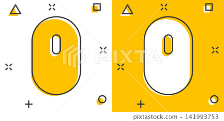 Vector cartoon computer mouse icon in comic style. Computer cursor sign illustration pictogram. Mouse business splash effect concept. Vector cartoon computer mouse icon in comic style. Computer cursor sign illustration pictogram. Mouse business splash effect concept. 141993753