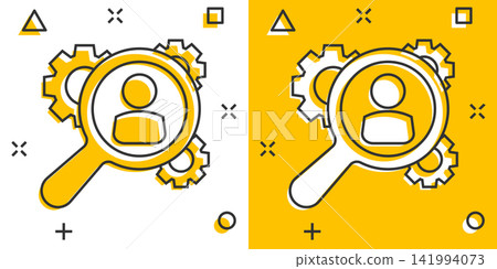 Vector cartoon human resources, recruitment, HR management icon in comic style. Agreement concept illustration pictogram. Communication business splash effect concept. Vector cartoon human resources, recruitment, HR management icon in comic style. Agreement concept illustration pictogram. Communication business splash effect concept. 141994073
