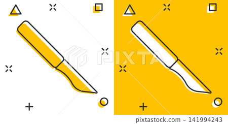 Vector cartoon medical scalpel icon in comic style. Hospital surgery knife sign illustration pictogram. Scalpel business splash effect concept. Vector cartoon medical scalpel icon in comic style. Hospital surgery knife sign illustration pictogram. Scalpel business splash effect concept. 141994243