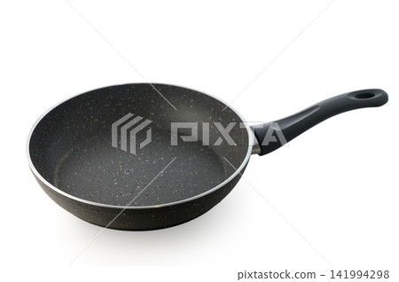 Elegant non-stick frying pan ready for culinary adventures in a bright kitchen Elegant non-stick frying pan ready for culinary adventures in a bright kitchen 141994298