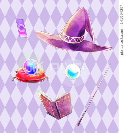Wizard's Tools Set - Silhouette - Diamond Check Wizard's Tools Set - Silhouette - Diamond Check 141994394