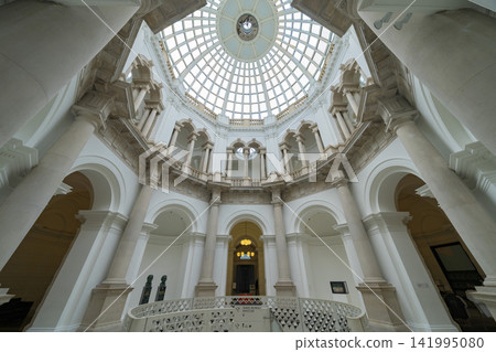 The beautiful interior space of the Tate Britain Rotunda and glass dome The beautiful interior space of the Tate Britain Rotunda and glass dome 141995080
