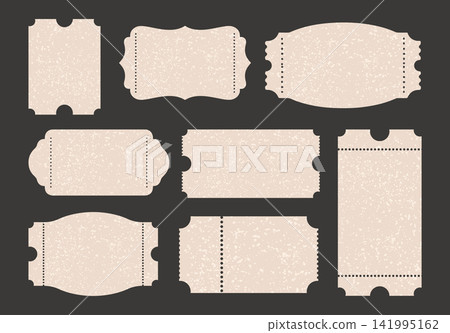 Beige Vintage Ticket Coupon Label And Voucher Vector Set Beige Vintage Ticket Coupon Label And Voucher Vector Set 141995162