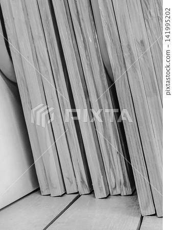 Assortment wooden stack wood panels object plank board store building material Assortment wooden stack wood panels object plank board store building material 141995202
