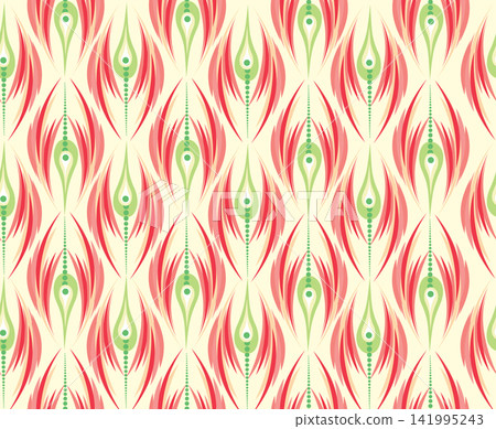 Stylish ornament seamless pattern. Vintage fabric fashion peacock ornament, seamless texture for wallpapers, textile. Stylish ornament seamless pattern. Vintage fabric fashion peacock ornament, seamless texture for wallpapers, textile. 141995243