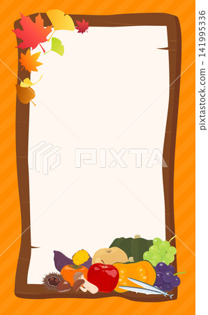Lots of autumn flavors and a wooden sign frame 1_vertical Lots of autumn flavors and a wooden sign frame 1_vertical 141995336