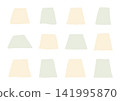 A set of loosely drawn trapezoidal shapes (yellow and green) 141995870