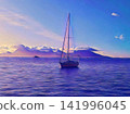 Sailboat on Blue Ocean 141996045