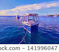 Colorful Boat on Open Sea 141996047