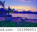 Palm Leaf Coastal View 141996051