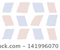 A set of loosely drawn parallelogram shapes (blue and brown) 141996070