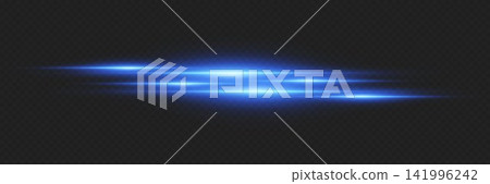 Blue light lines creating a futuristic glowing effect on a dark transparent background Blue light lines creating a futuristic glowing effect on a dark transparent background 141996242