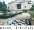 美國費城羅丹博物館和花園中的大型國際象棋棋盤 141996445