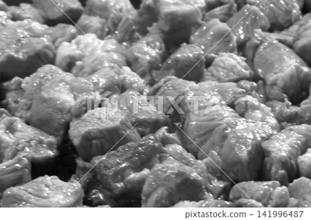 Close-Up of Raw Cubed Beef - Ideal for Culinary Use, Recipe Cards, Food Blogs Close-Up of Raw Cubed Beef - Ideal for Culinary Use, Recipe Cards, Food Blogs 141996487
