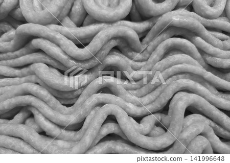 Close-Up Texture of Ramen Noodles in Monochrome for Culinary Design and Backgrounds Close-Up Texture of Ramen Noodles in Monochrome for Culinary Design and Backgrounds 141996648