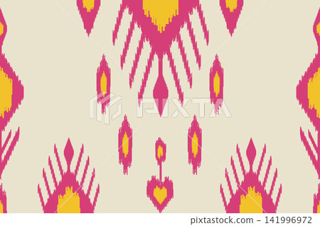 Ikat Pattern DesigIkat Pattern Design for Fabric. Ethnic fabrn for Fabric. Ethnic fabric design. clothing, textile, wrapping, background, wallpaper, carpet, embroidery, print, ornament, wrapping paper 141996972