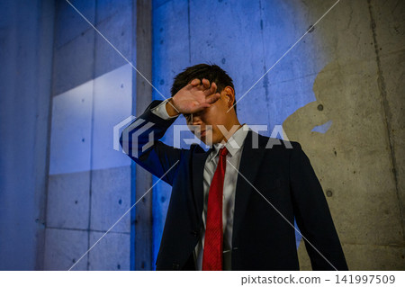 Business people basking in the spotlight 141997509