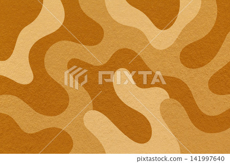 Abstract paper texture background with ochre, copper, warm brown camouflage pattern with organic wavy lines and camo shapes Abstract paper texture background with ochre, copper, warm brown camouflage pattern with organic wavy lines and camo shapes 141997640