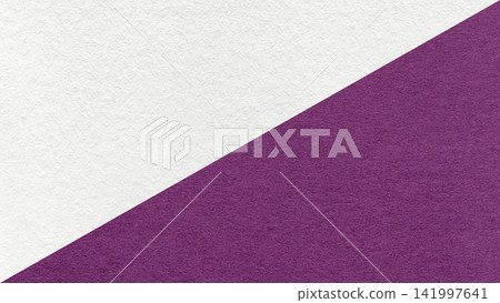 White paper texture two color background with dark lavender diagonal split and copy space for template, banner, presentation White paper texture two color background with dark lavender diagonal split and copy space for template, banner, presentation 141997641