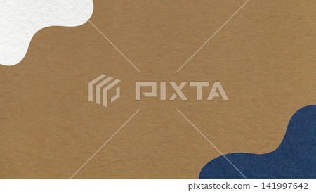 Caramel textured paper background with dark blue white fluid blob corner shapes and copy space for banner, presentation Caramel textured paper background with dark blue white fluid blob corner shapes and copy space for banner, presentation 141997642