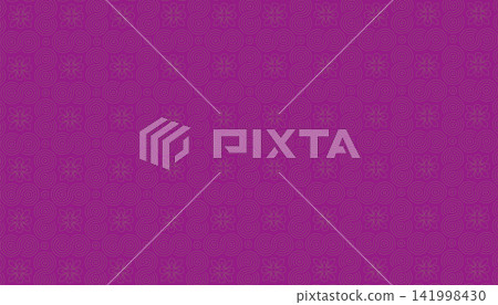 A stunning geometric purple design with a golden Chinese floral pattern 141998430