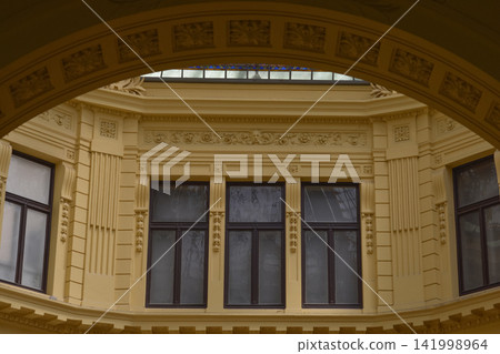 Historic interior architecture of the Oktogon passage from n Zagreb Historic interior architecture of the Oktogon passage from n Zagreb 141998964