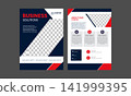 Modern corporate business flyer template designed for future-oriented finance, investment, business growth, financial planning, stock market strategy, wealth management, corporate consulting, economic 141999395