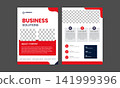 Modern corporate business flyer template designed for future-oriented finance, investment, business growth, financial planning, stock market strategy, wealth management, corporate consulting, economic 141999396