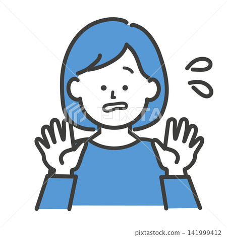Illustration of a panicked person Illustration of a panicked person 141999412