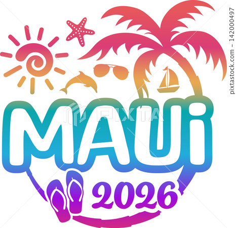 Maui Hawaii 2026 - Vacation and Trip Elements Palm Tree Sunglasses Dolphin Maui Hawaii 2026 - Vacation and Trip Elements Palm Tree Sunglasses Dolphin 142000497