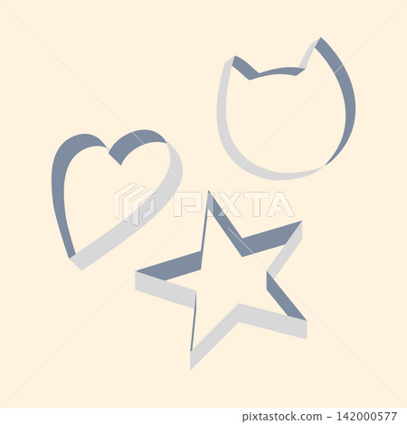 Heart Cat and Star Cookie Cutter Shapes 142000577