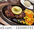 Steak grilled on a hot plate | Okinawa 142000743