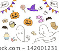 Hand-drawn style Halloween material set 142001231
