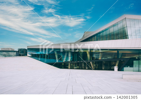 Oslo Opera House white marble plaza and facade Oslo Opera House white marble plaza and facade 142001305