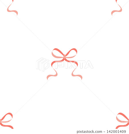 Seamless pattern with pink bows. Hairstyles, hair, festive gift wrapping Seamless pattern with pink bows. Hairstyles, hair, festive gift wrapping 142001409