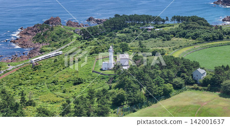 Aomori Prefecture: View of Tanesashi Coast and Tohoku Emotion (restaurant train) in Hachinohe City Aomori Prefecture: View of Tanesashi Coast and Tohoku Emotion (restaurant train) in Hachinohe City 142001637