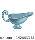 A boat-shaped container for serving curry (gravy boat) 142003348