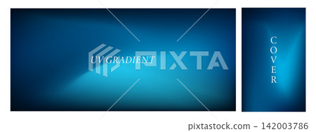 UV gradient. Dynamic blue background with smooth fluid for minimalist or futuristic art. Set of Vector illustration 142003786