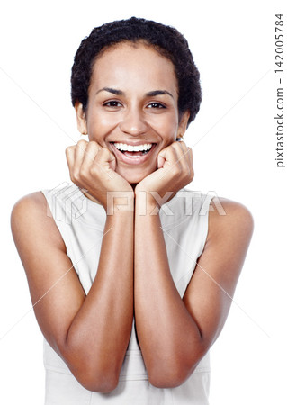 Woman, studio and shock for success in portrait, omg and celebrate for lottery prize or promotion. Female person, giveaway and surprise for deal on white background, discount and bonus or reward Woman, studio and shock for success in portrait, omg and celebrate for lottery prize or promotion. Female person, giveaway and surprise for deal on white background, discount and bonus or reward 142005784
