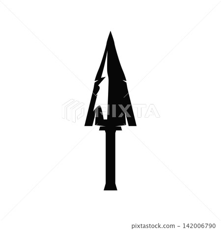 illustration of simple spear featuring a rustic and vintage design. illustration of simple spear featuring a rustic and vintage design. 142006790