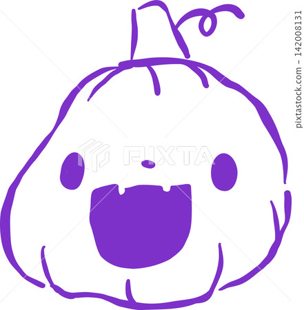 Kawaii Halloween Pumpkin Outline Jack o Lantern Cartoon Hand Drawn Illustration Kawaii Halloween Pumpkin Outline Jack o Lantern Cartoon Hand Drawn Illustration 142008131